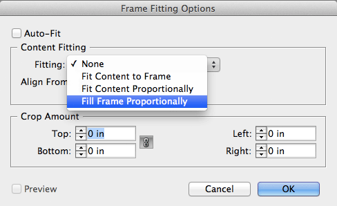 InDesign Fill Frame Proportionally